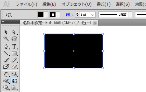 イラストレーターの自由変形ツールの操作後のイメージ2